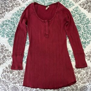 We The Free Long Sleeve Henley Top